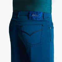 Topstitched shorts - Blue