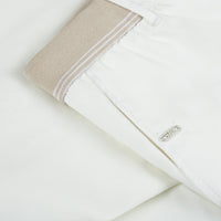Pantalon à ceinture tricotée - Blanc & Beige