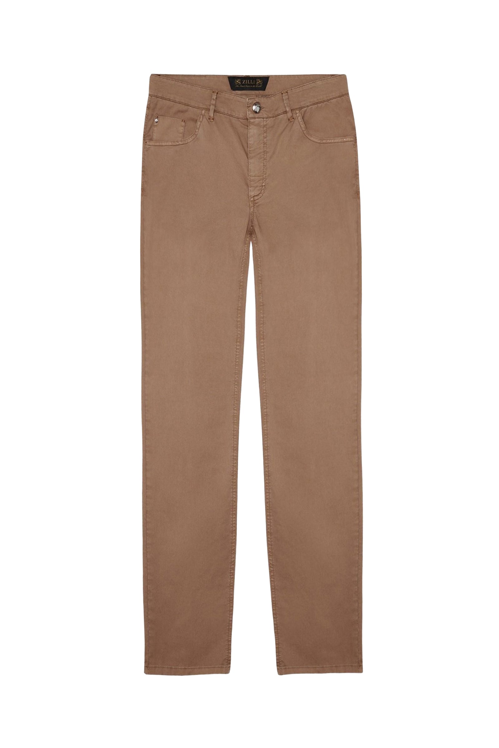 Washed chino trousers with a slim fit - Camel