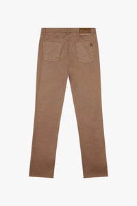Washed chino trousers with a slim fit - Camel