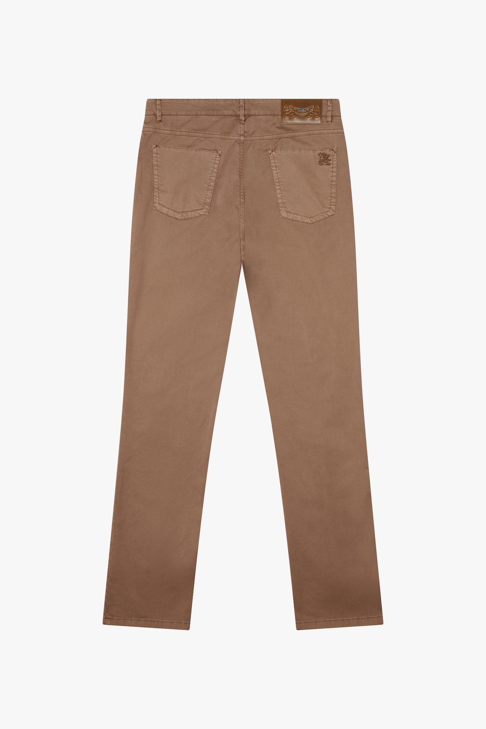 Washed chino trousers with a slim fit - Camel