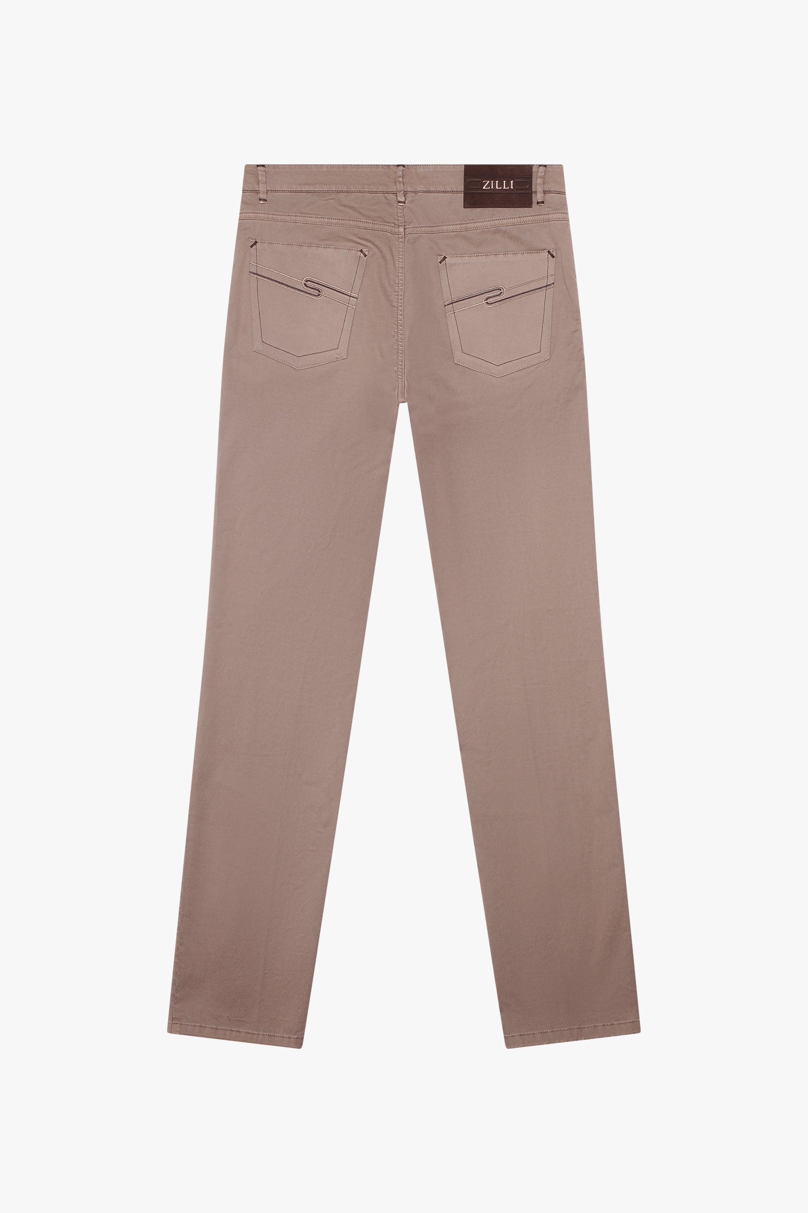 Pantalon chino à surpiqûres - Beige