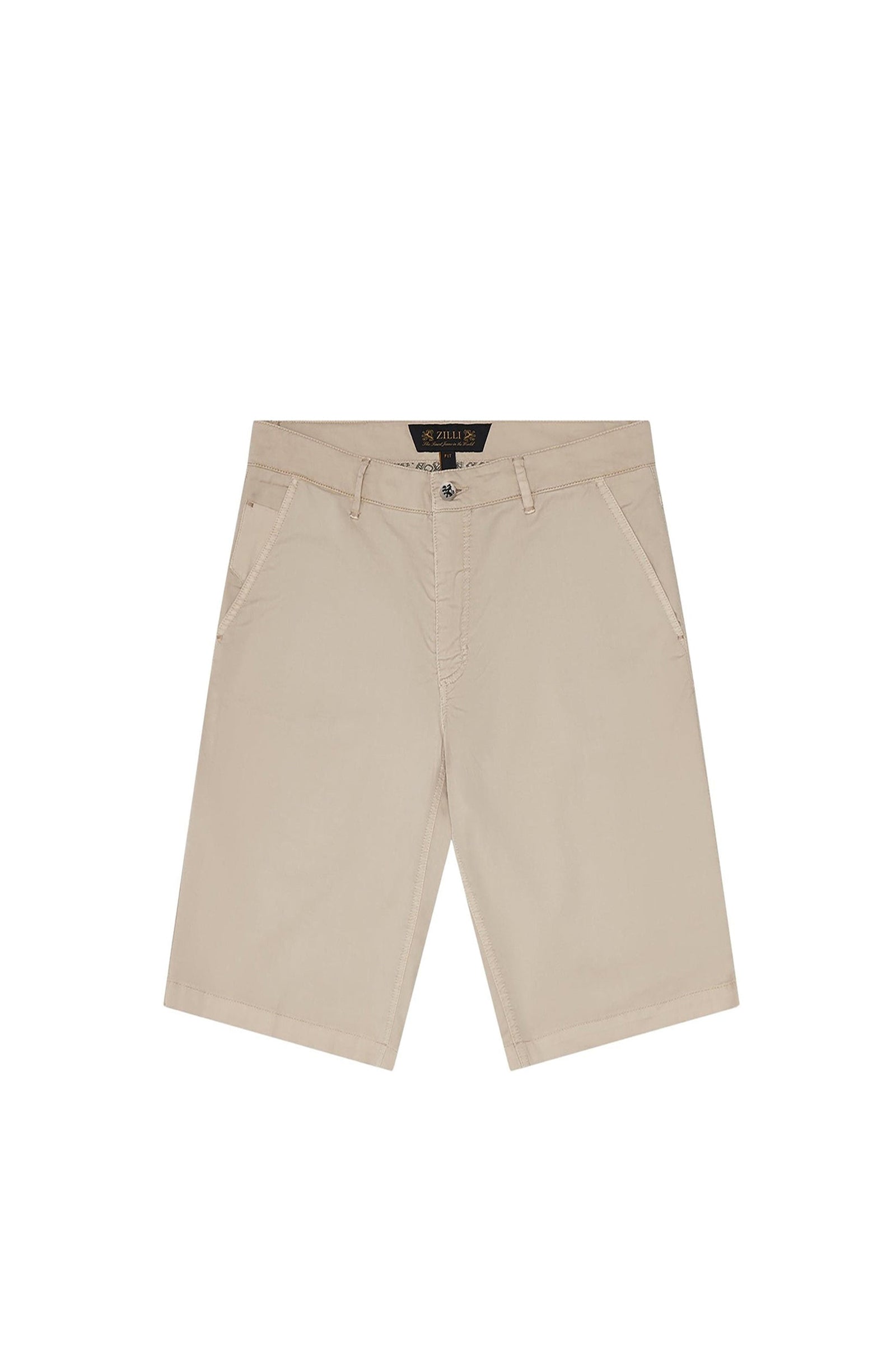 Short à écusson - Beige