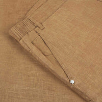 Pantalon texturé en lin - Camel