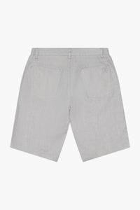 Mottled linen Bermuda shorts - Grey