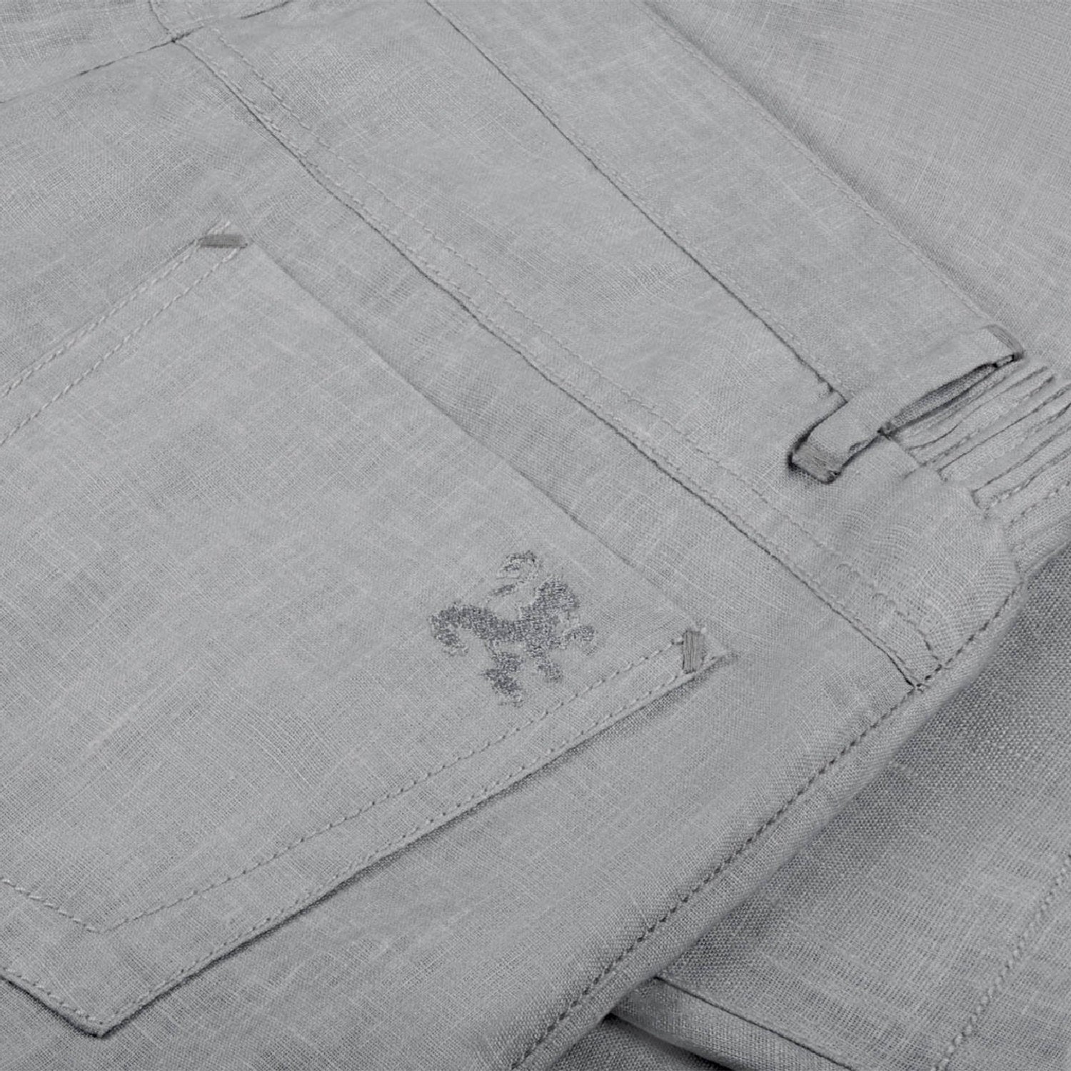 Mottled linen Bermuda shorts - Grey