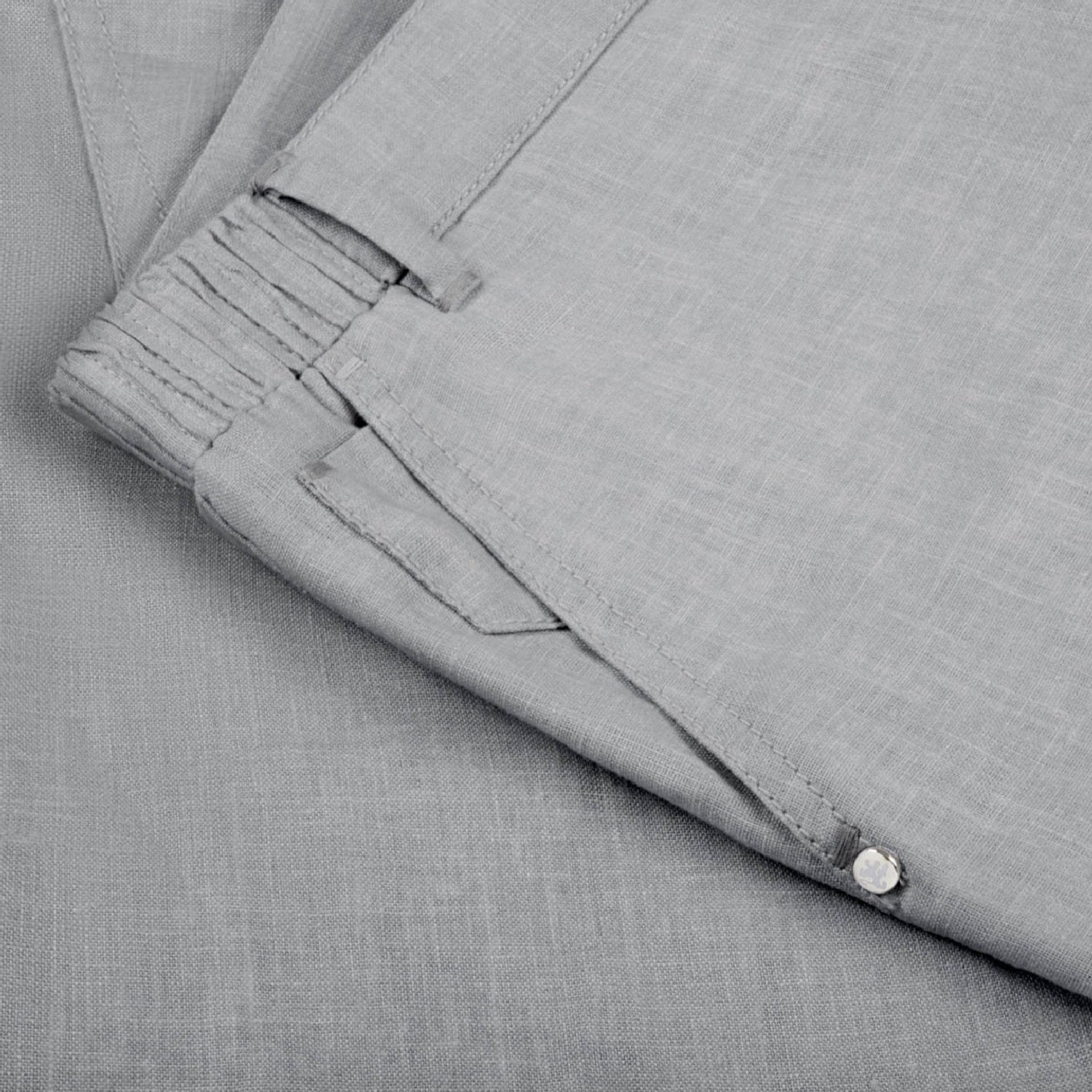 Mottled linen Bermuda shorts - Grey