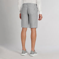Mottled linen Bermuda shorts - Grey