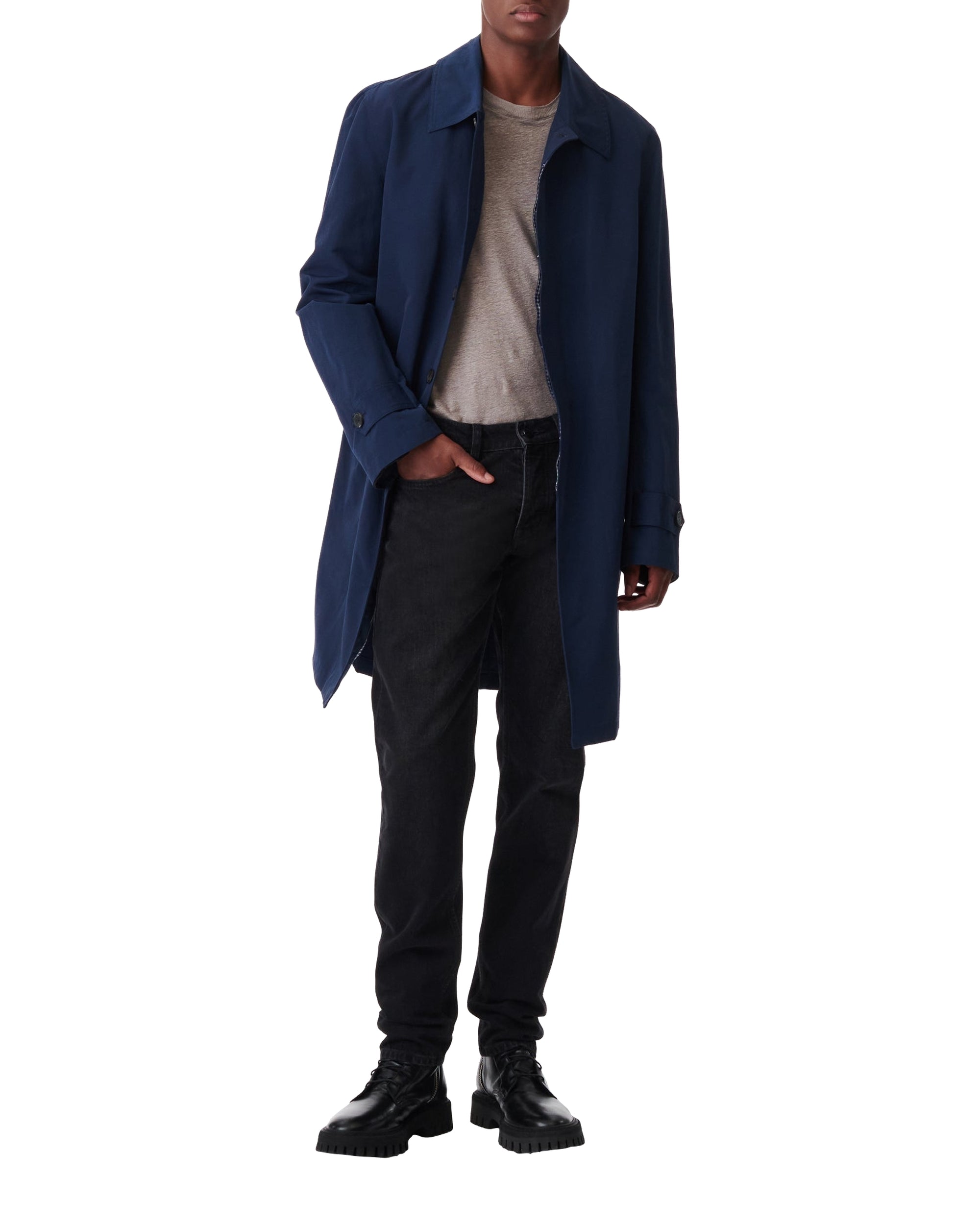Milot water-repellent trench coat - Navy