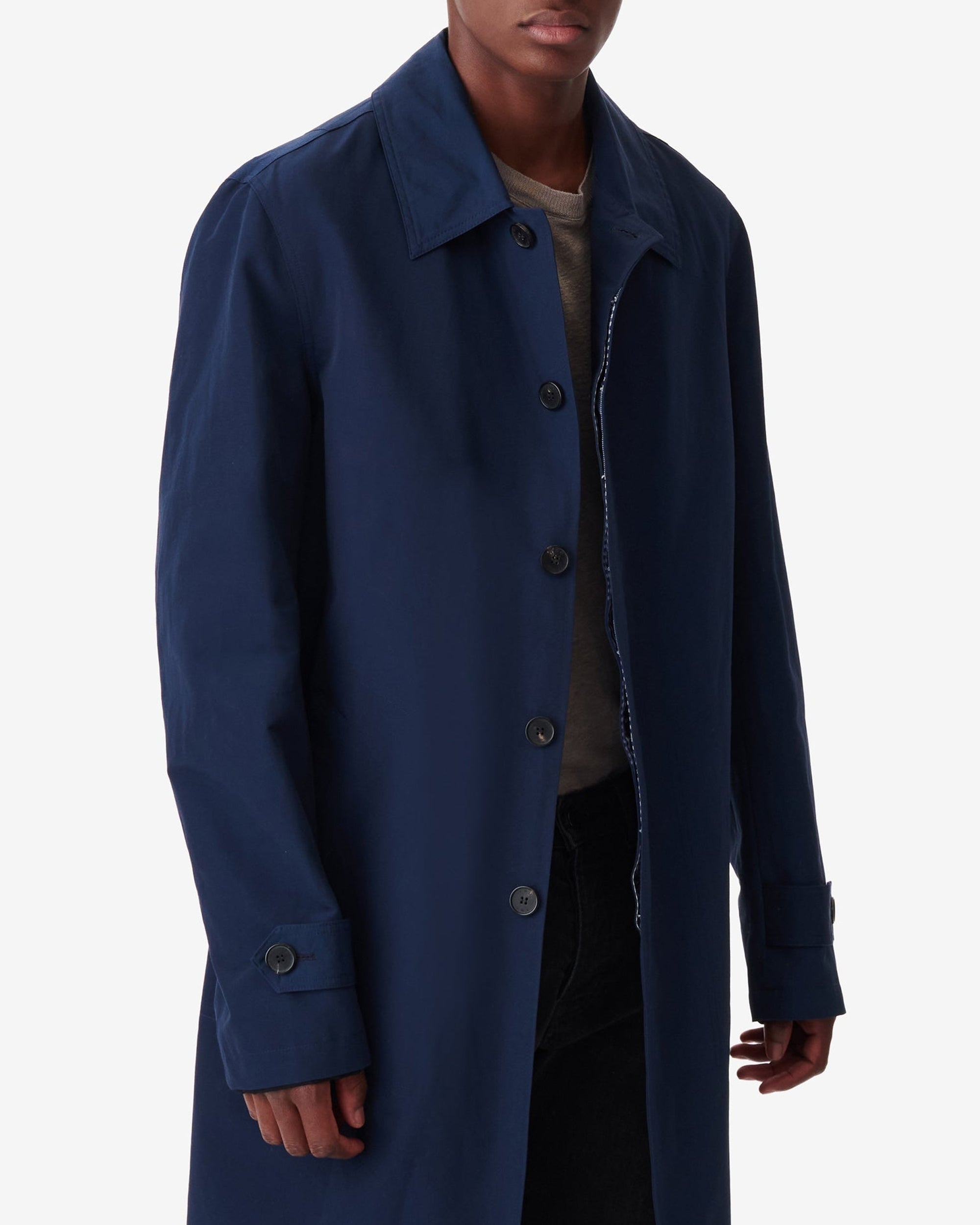 Milot water-repellent trench coat - Navy