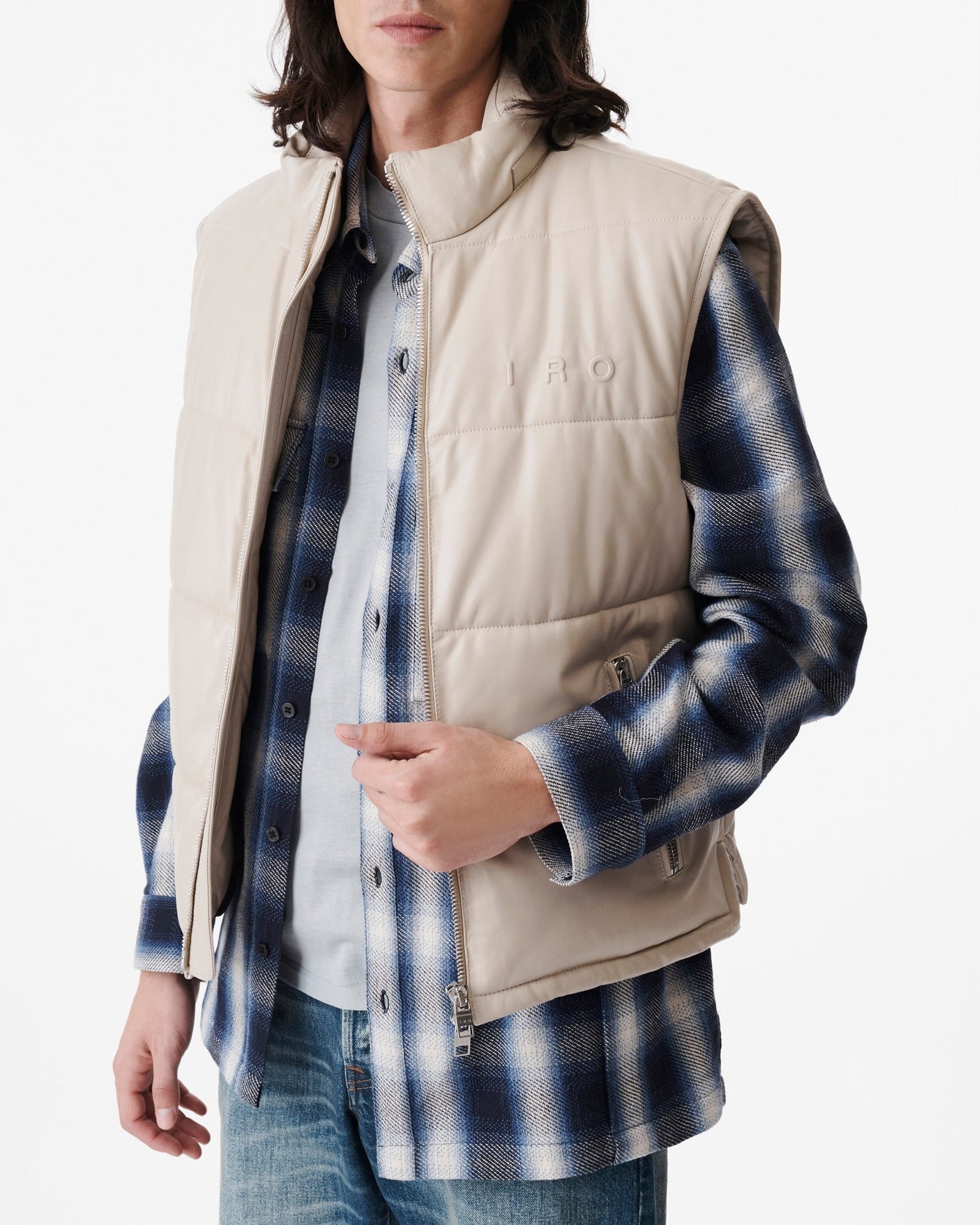 Inra leather jacket - Sand