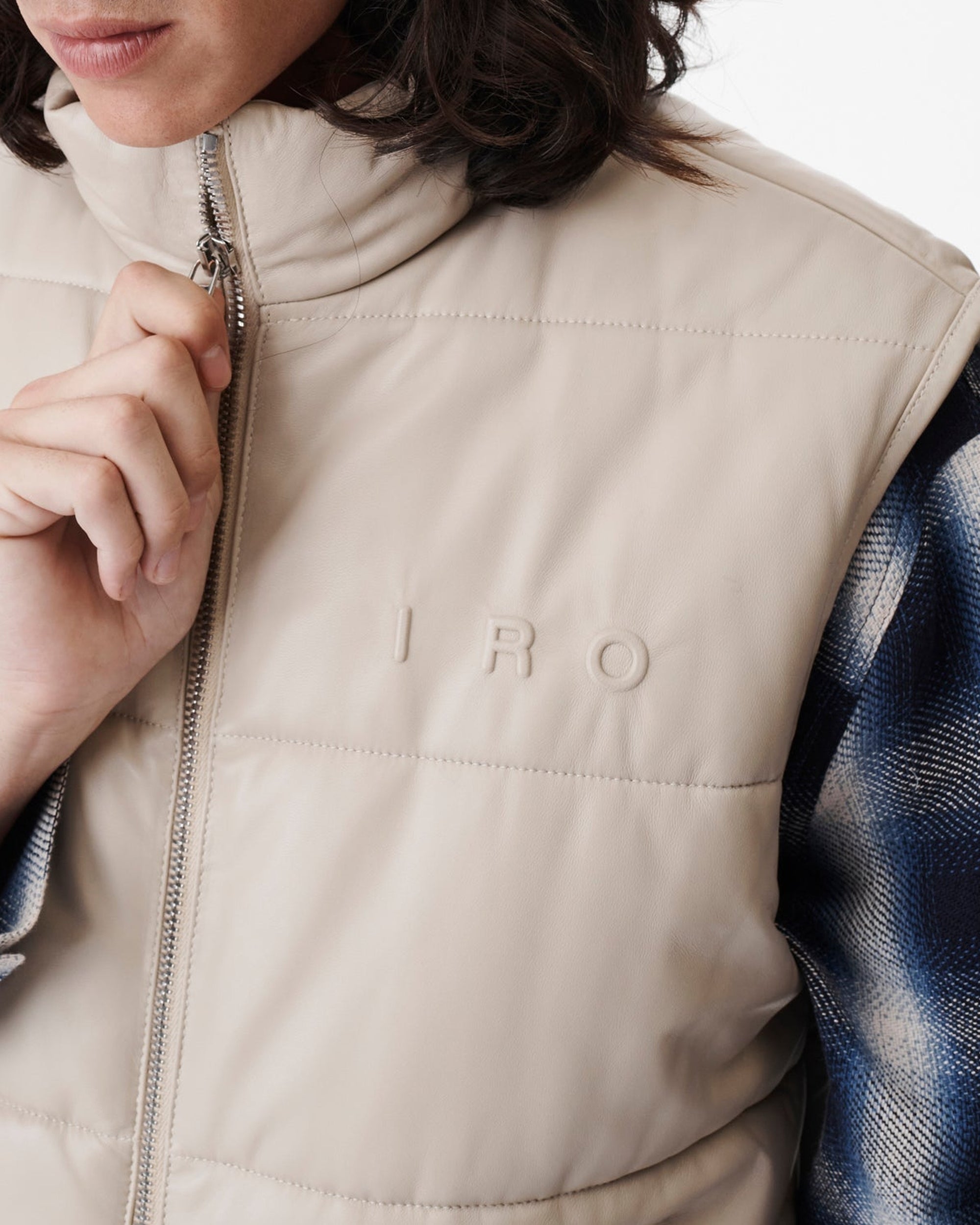 Inra leather jacket - Sand