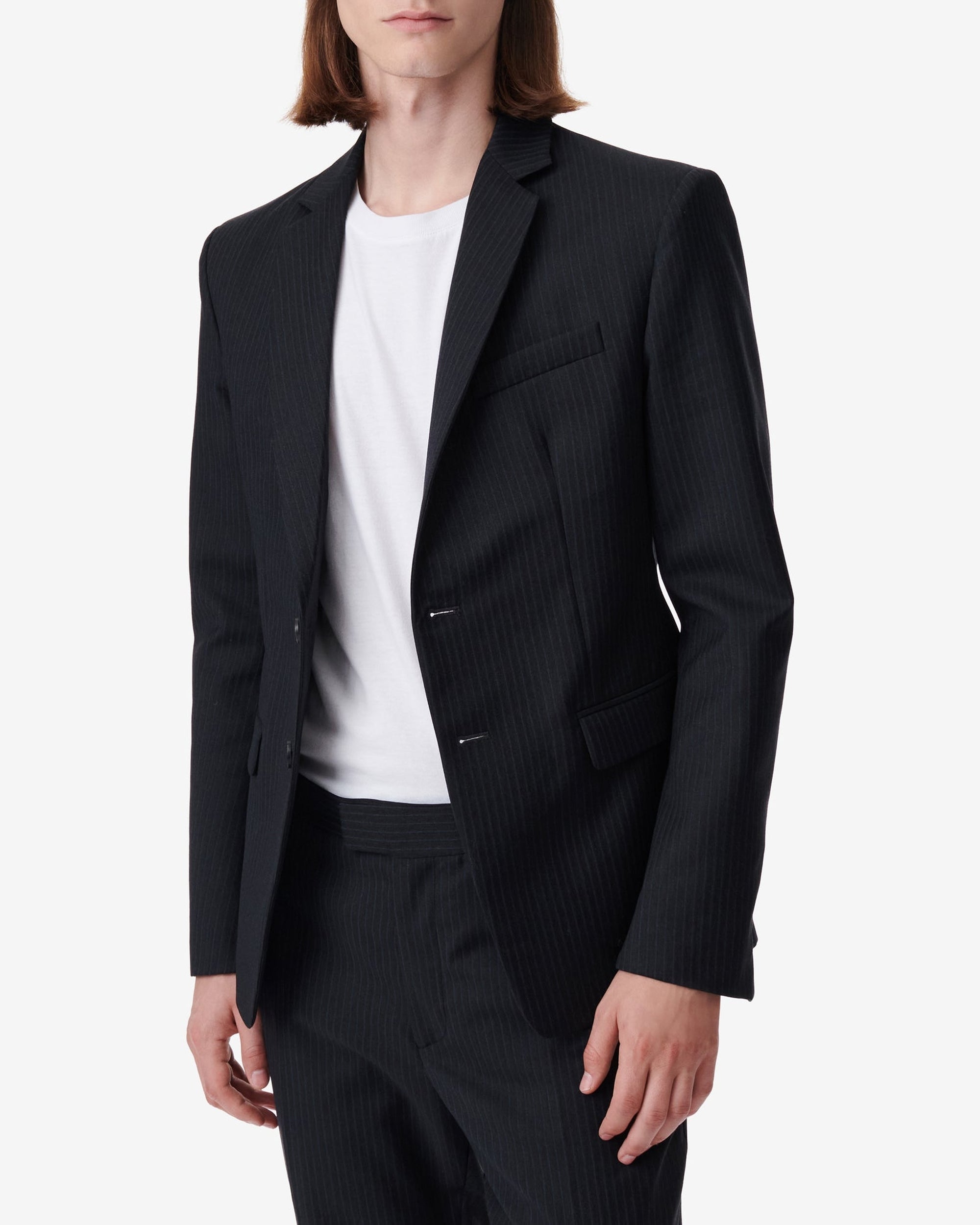 Lowe wool blazer - Stripe Grey