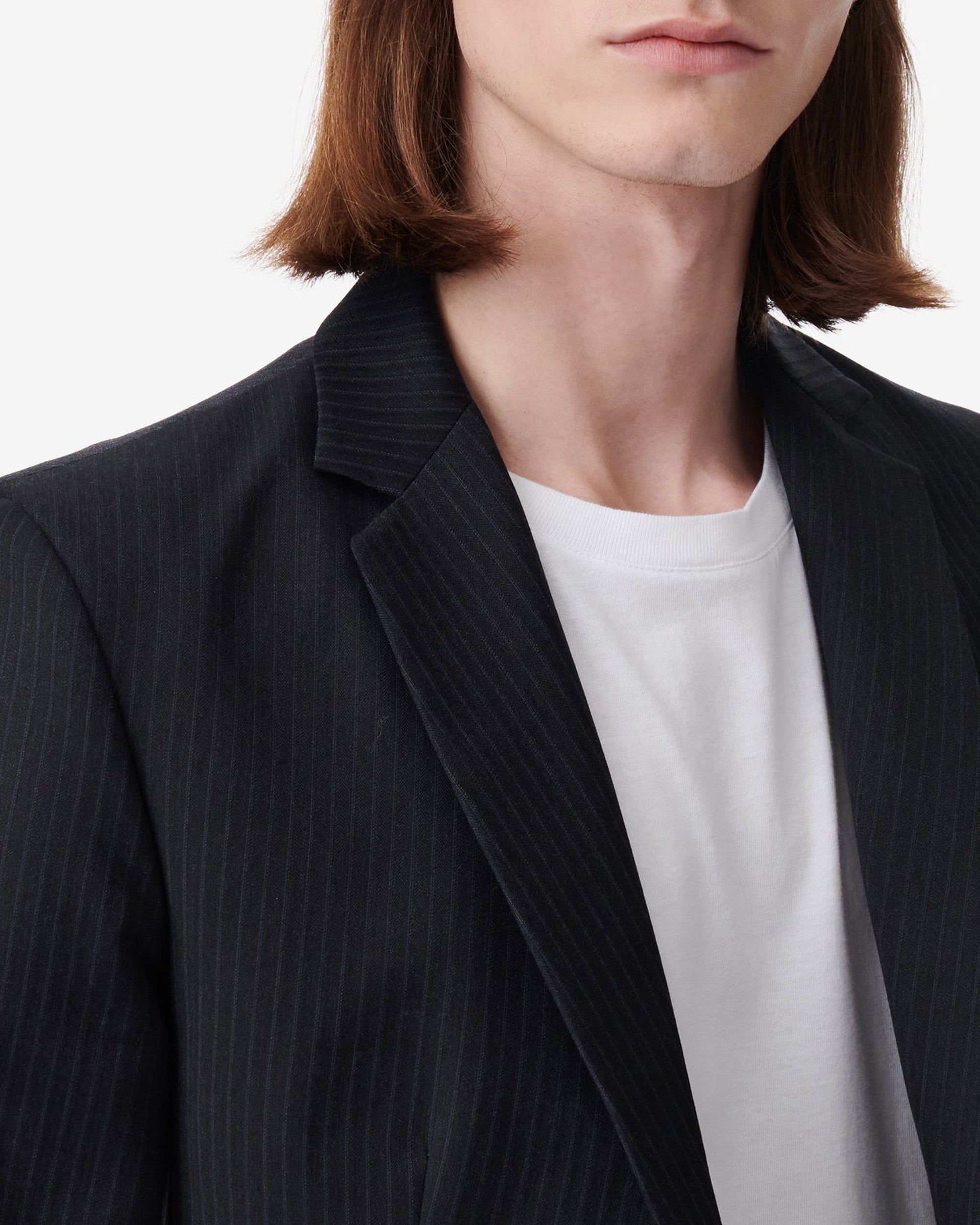 Lowe wool blazer - Stripe Grey