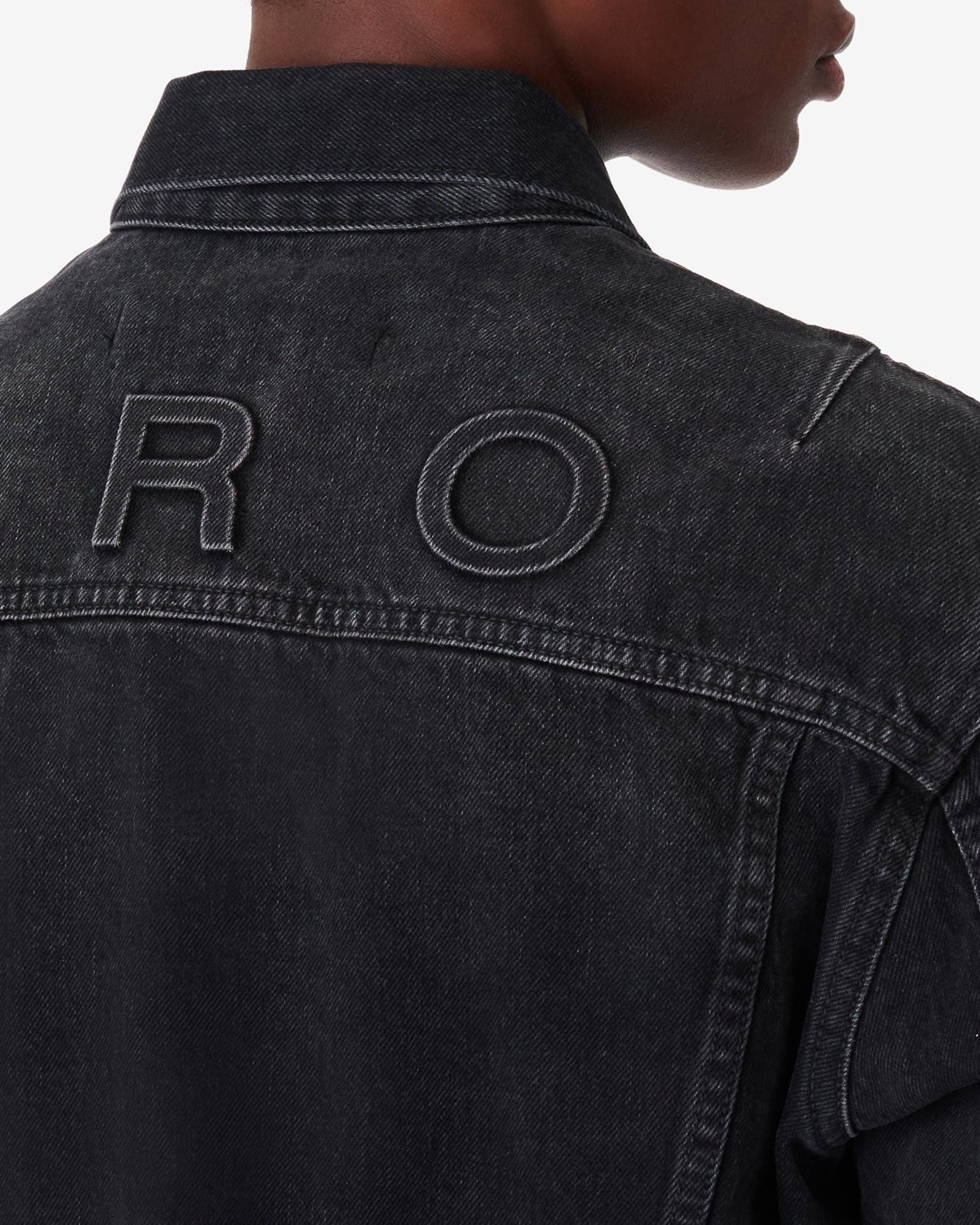 Arlo jacket in denim - Used Black