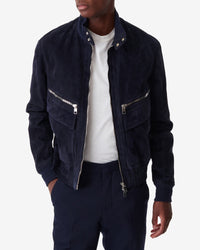 Blose leather biker jacket - Indigo