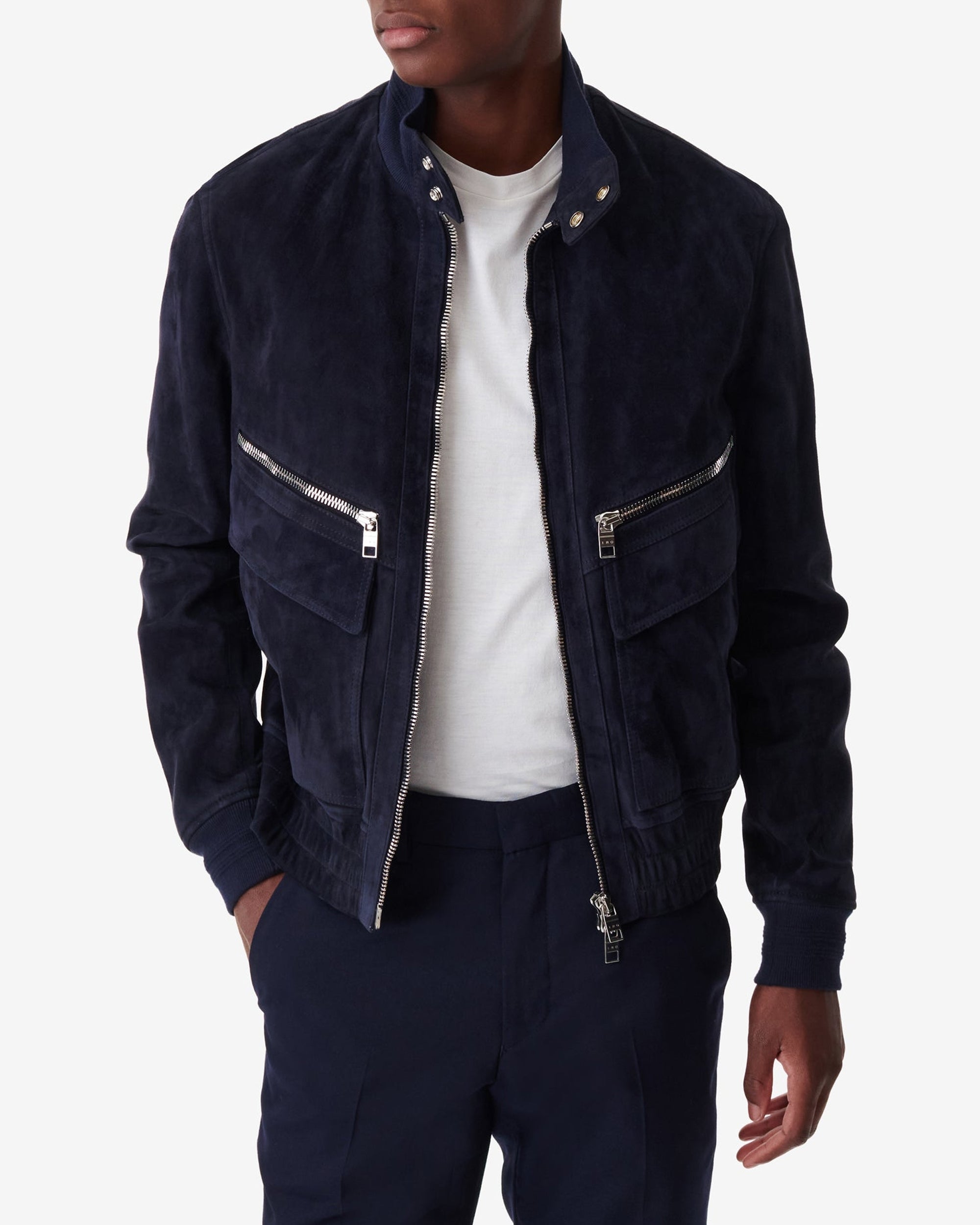 Blose leather biker jacket - Indigo