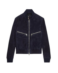Blose leather biker jacket - Indigo