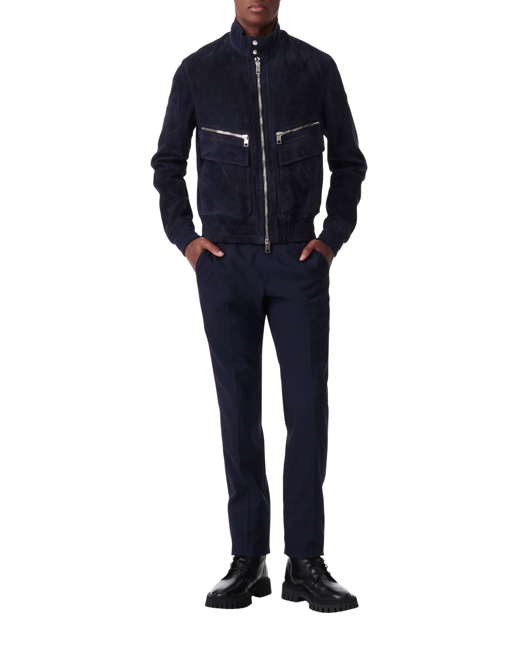 Blose leather biker jacket - Indigo