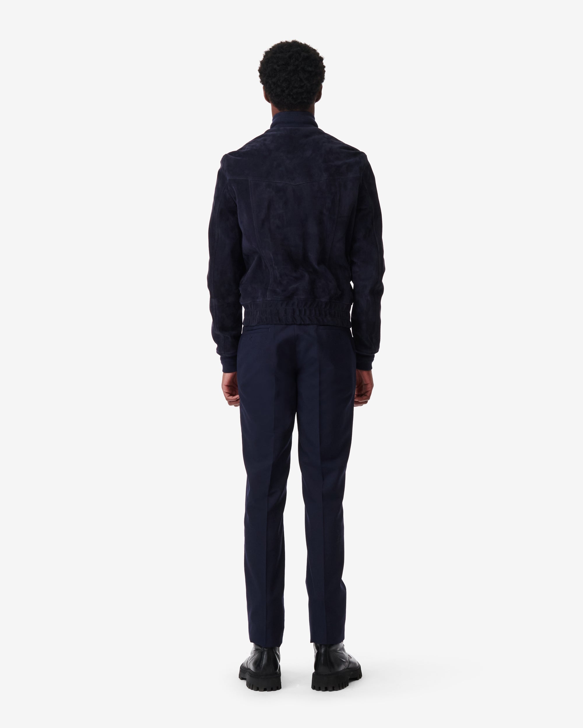 Blose leather biker jacket - Indigo