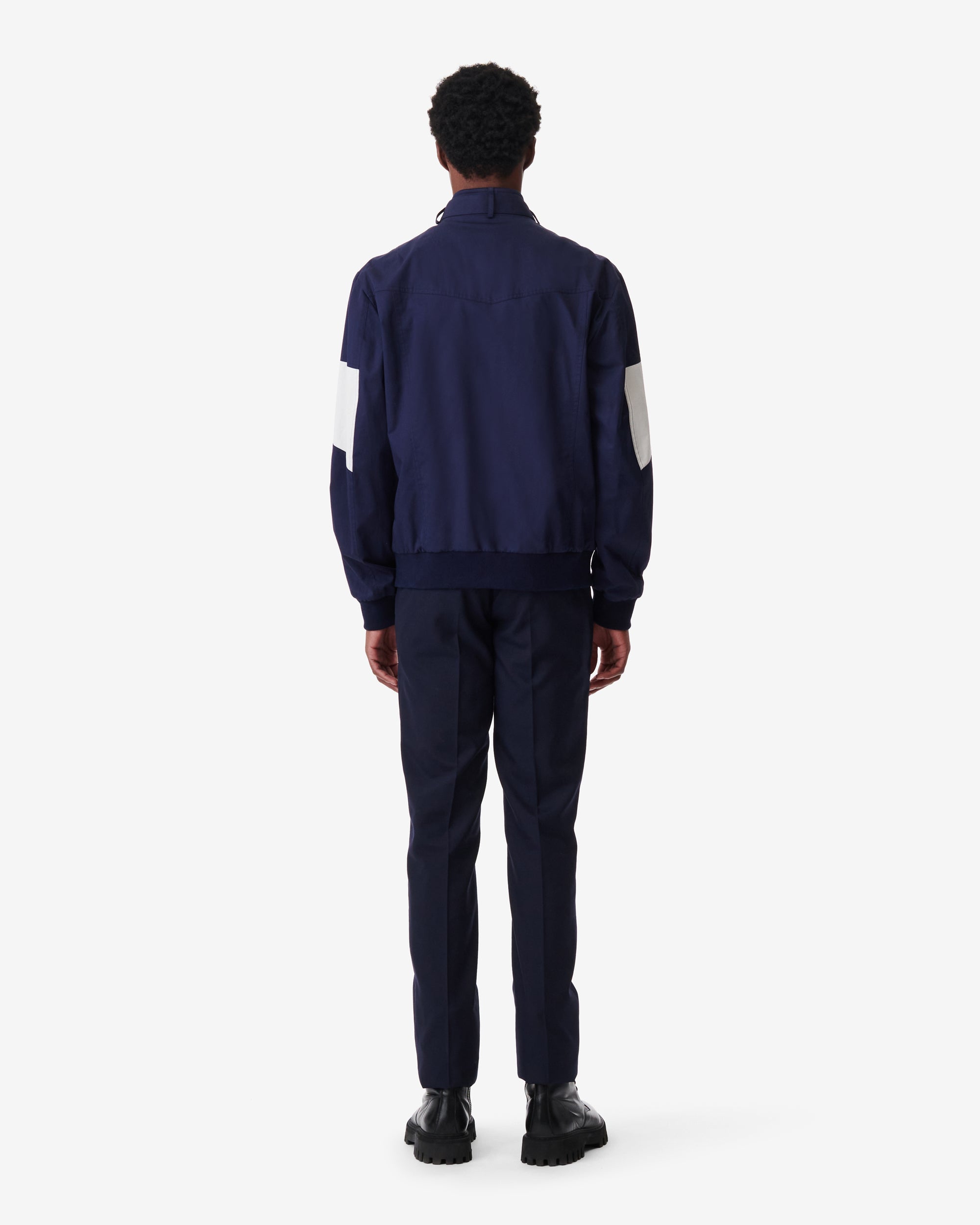Manol biker jacket - Navy Grey