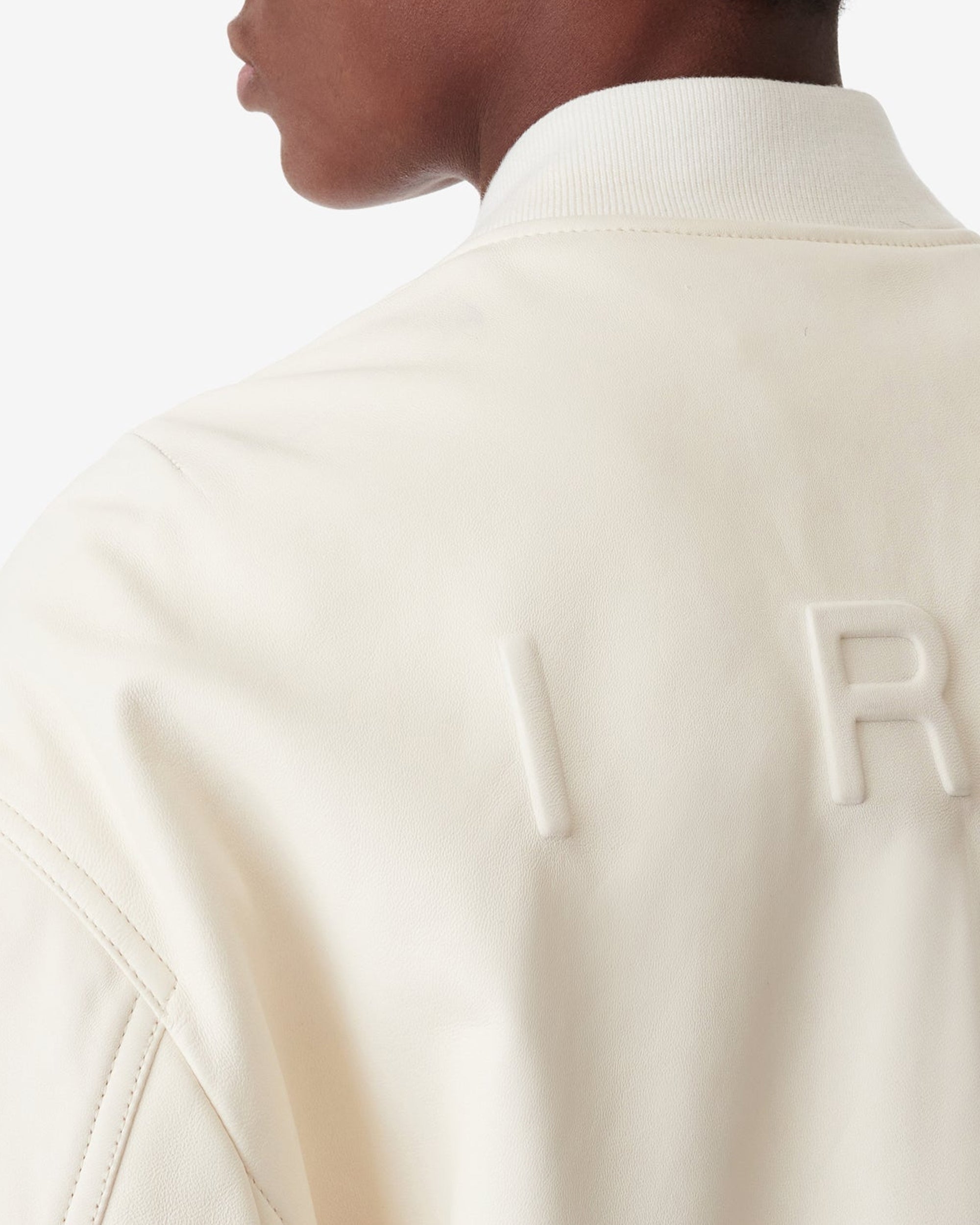 Obra leather jacket - Optical White