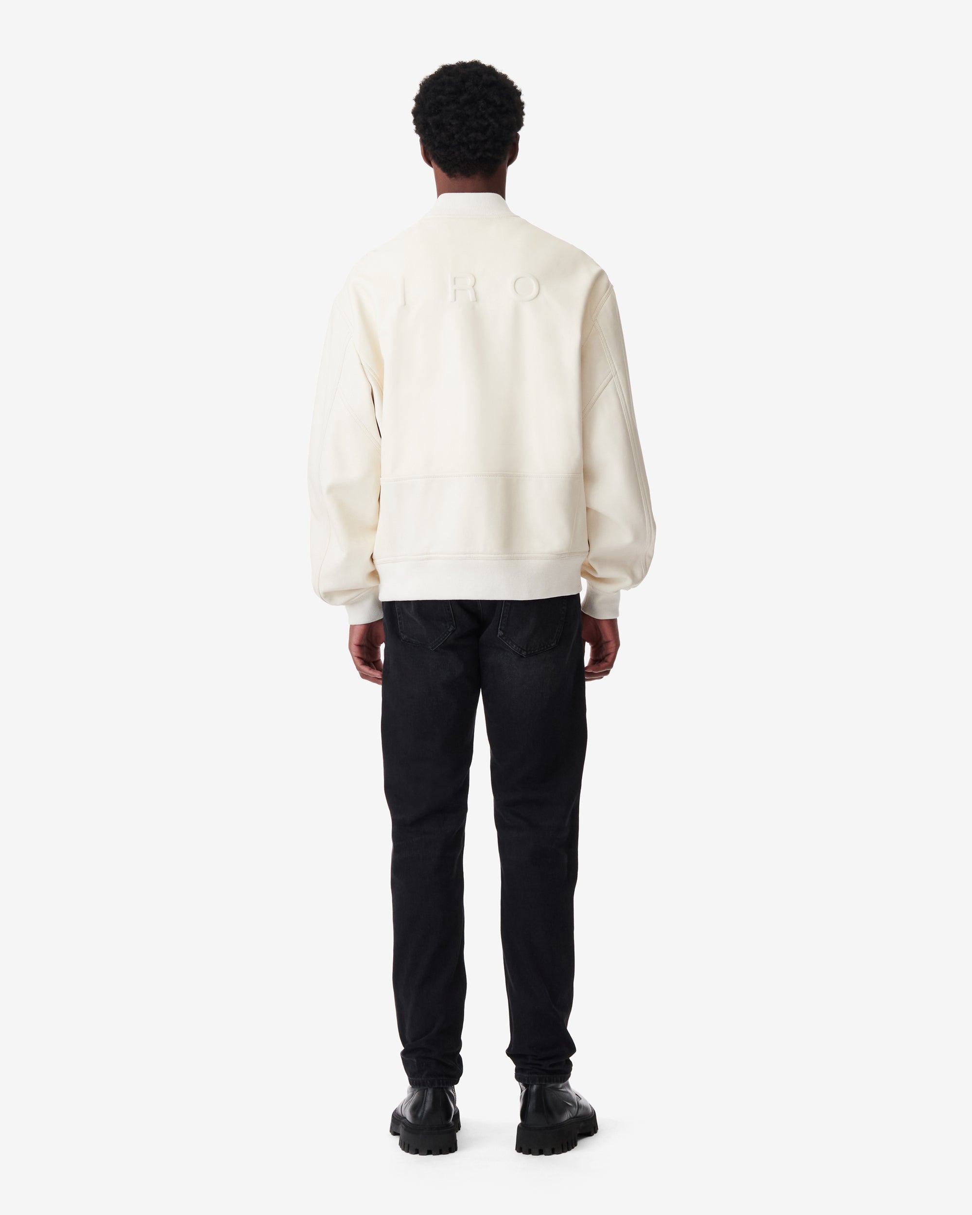 Obra leather jacket - Optical White