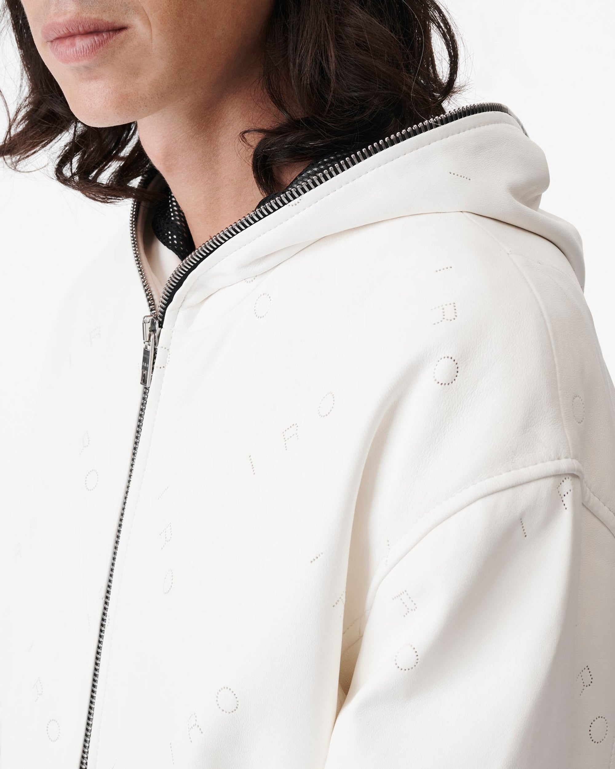 Prane leather jacket - Natural White