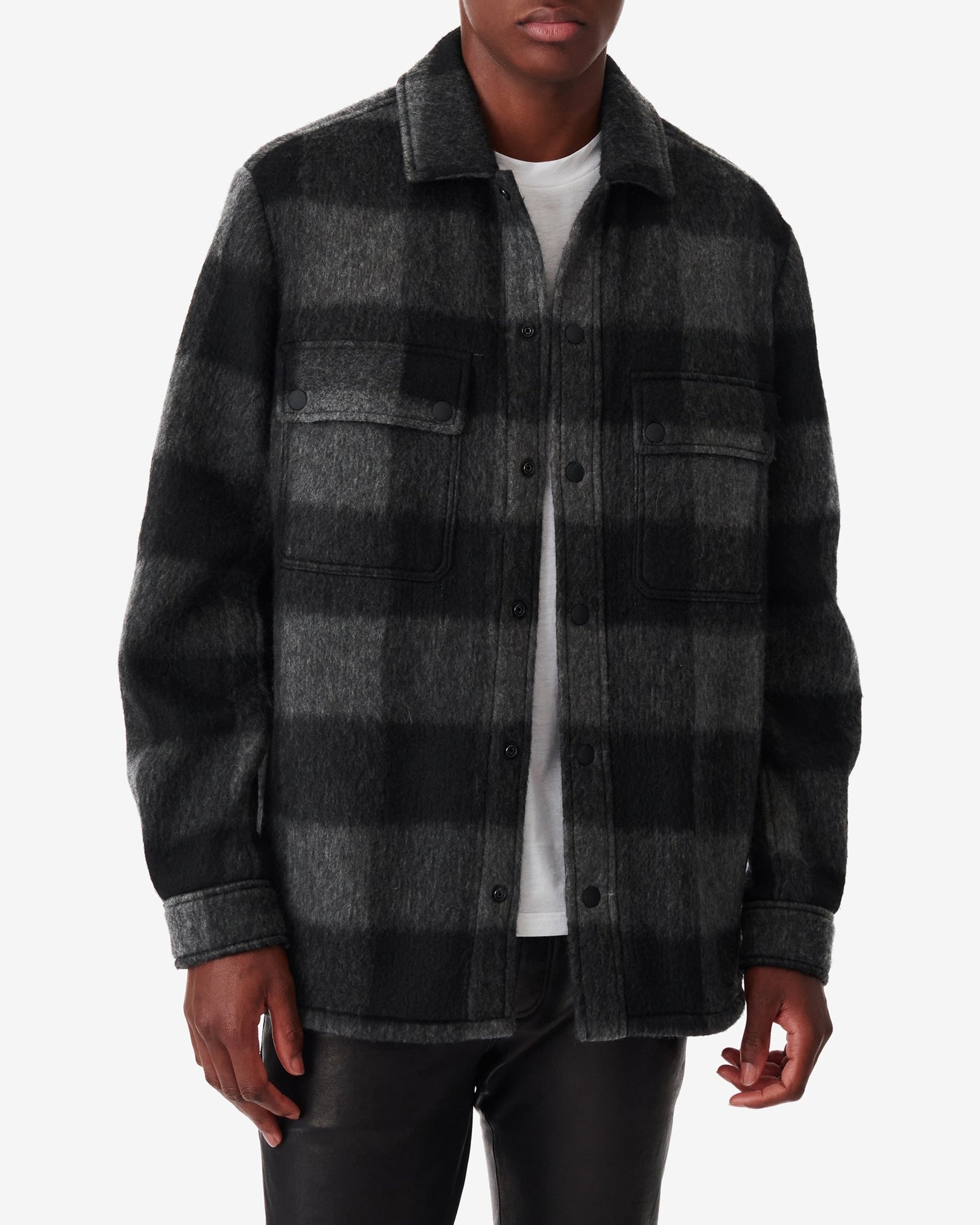 Ilario plaid shirt - Black & Dark Grey