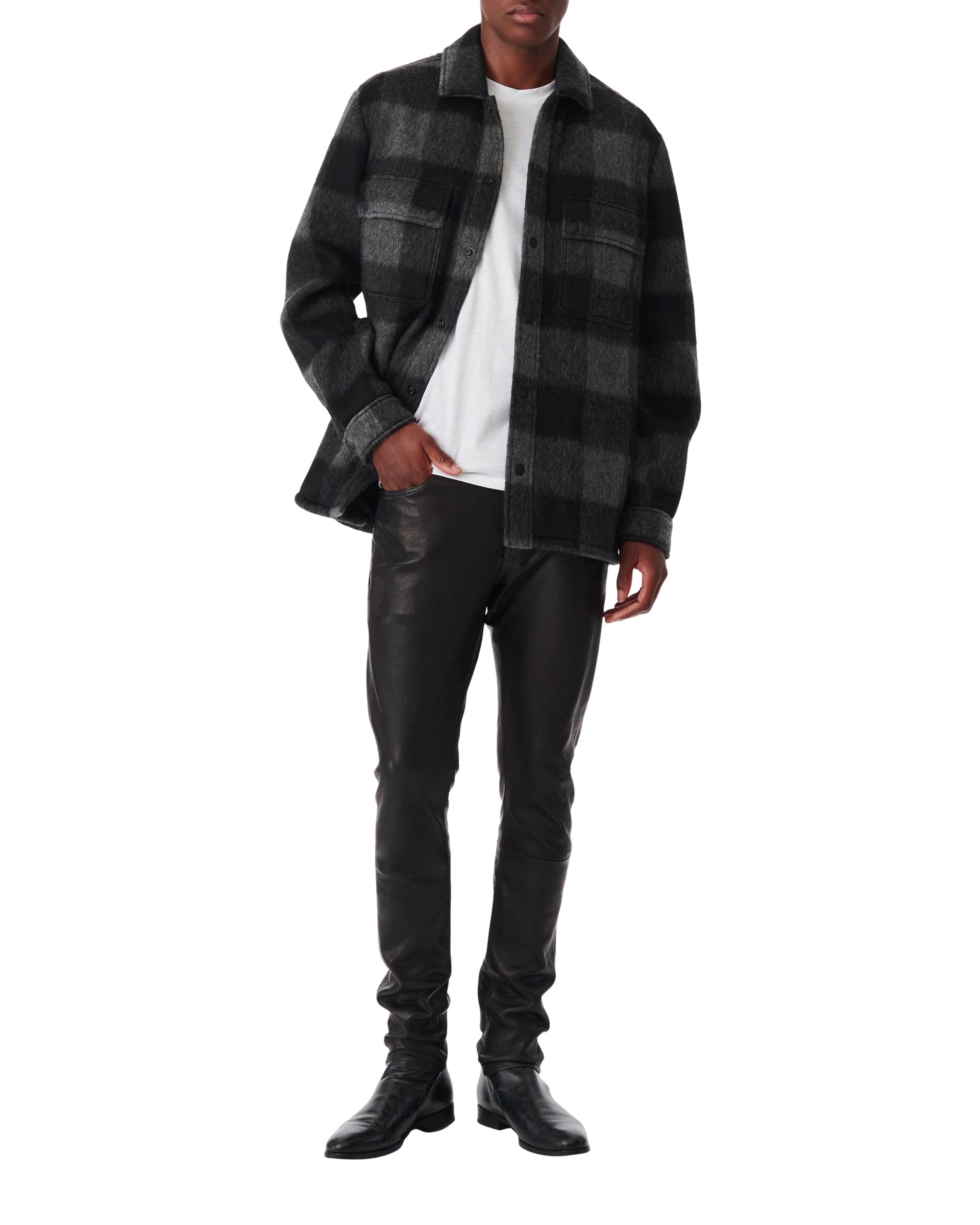 Ilario plaid shirt - Black & Dark Grey