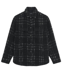 Khassel wool blend overshirt - Black & White