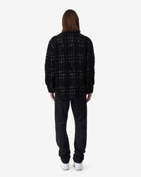 Khassel wool blend overshirt - Black & White