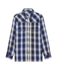 Souba overshirt - Blue & White