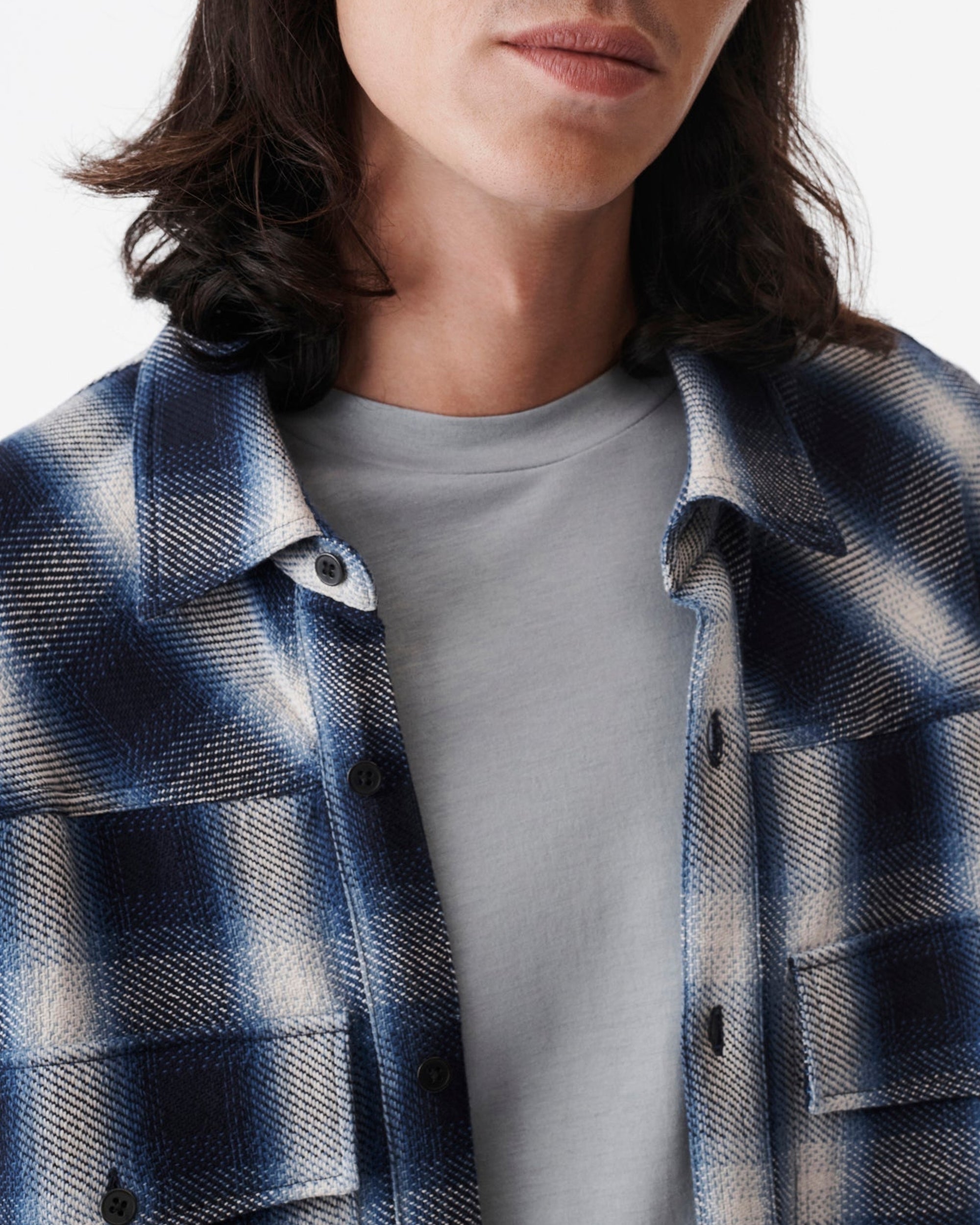 Souba overshirt - Blue & White