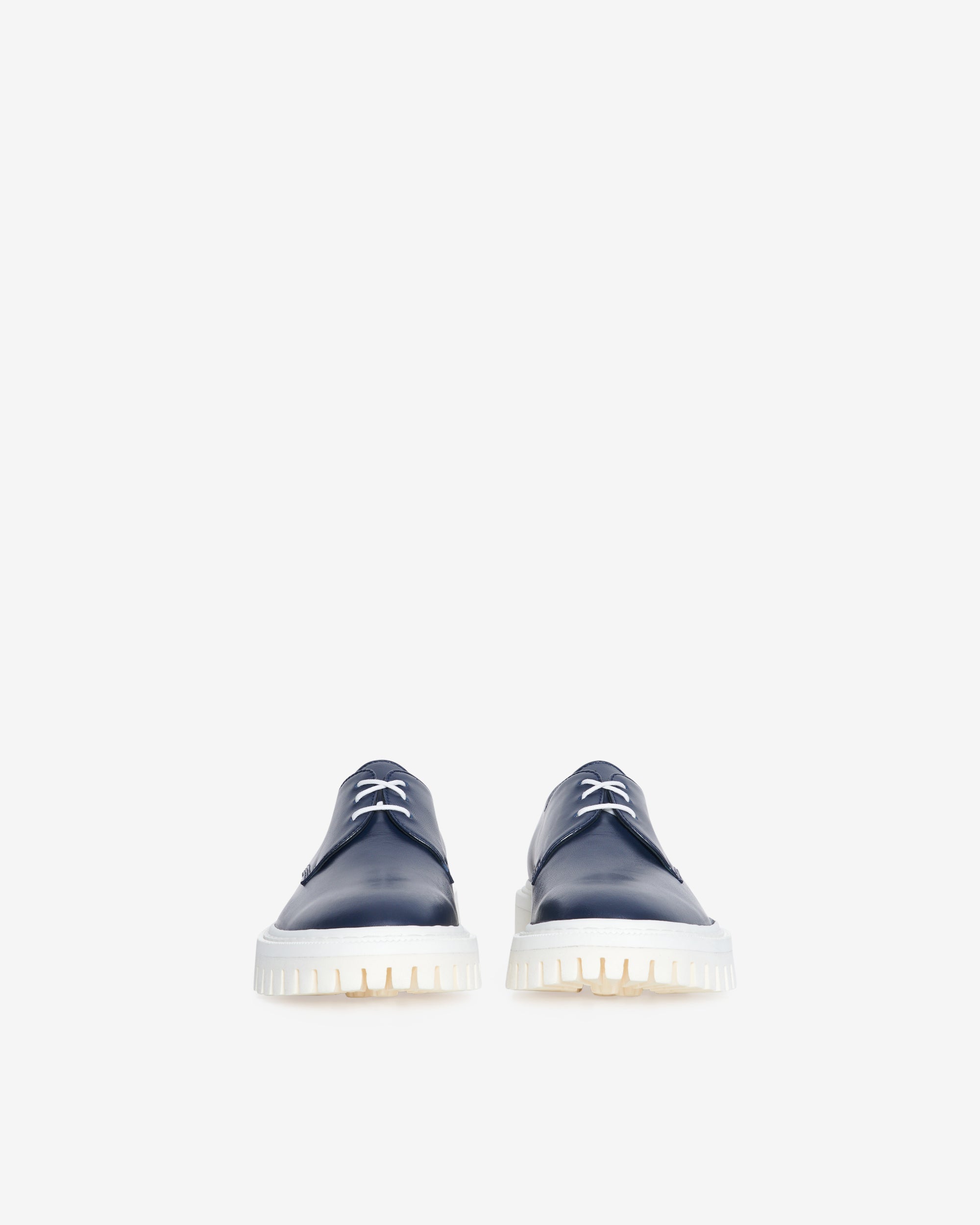 Kosmic Low Derbies in leather - Dark Blue