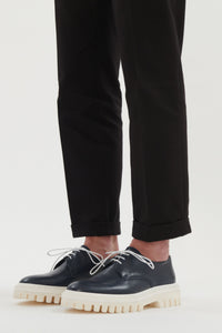 Kosmic Low Derbies in leather - Dark Blue