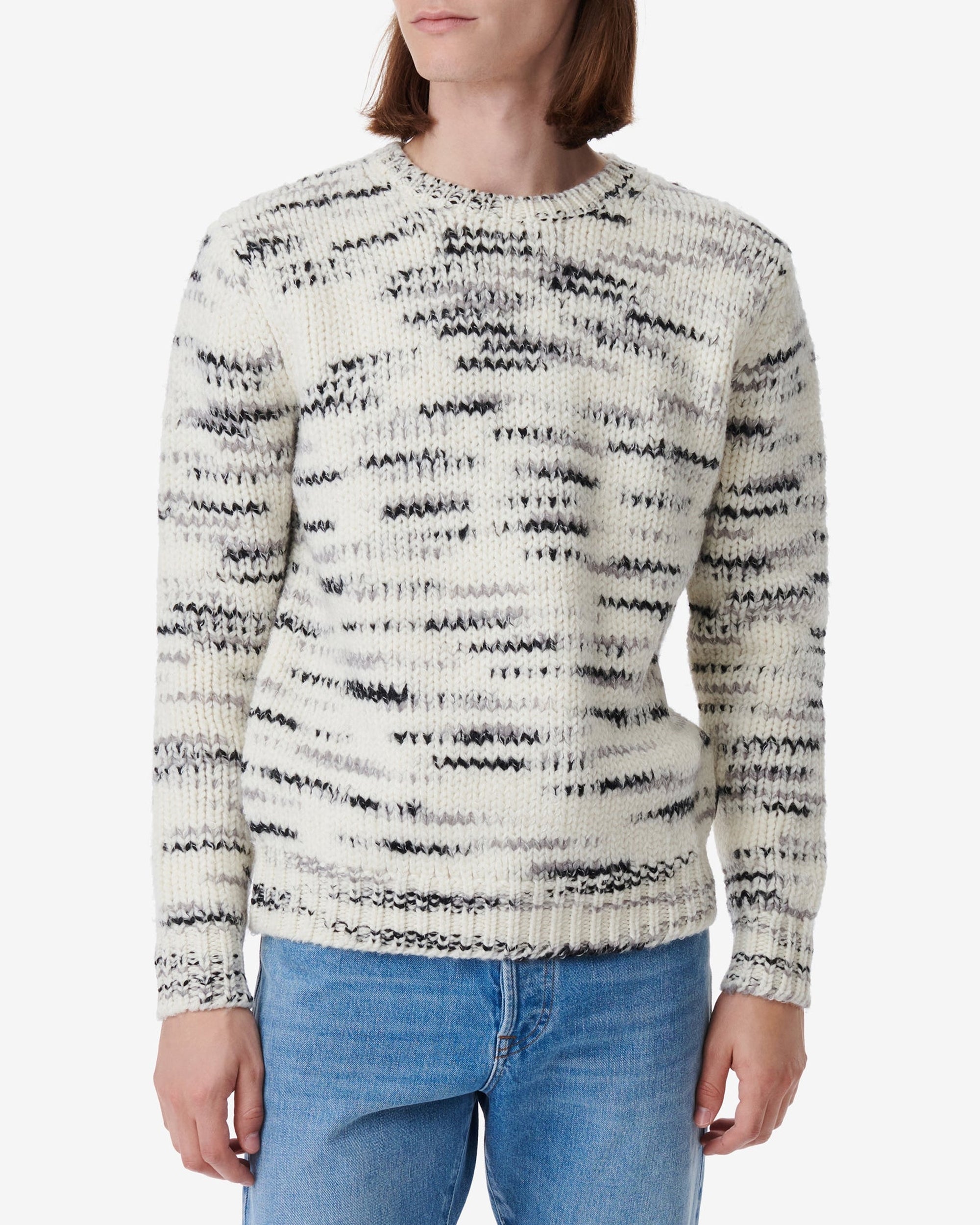 Bapo wool jumper - Ecru & Black