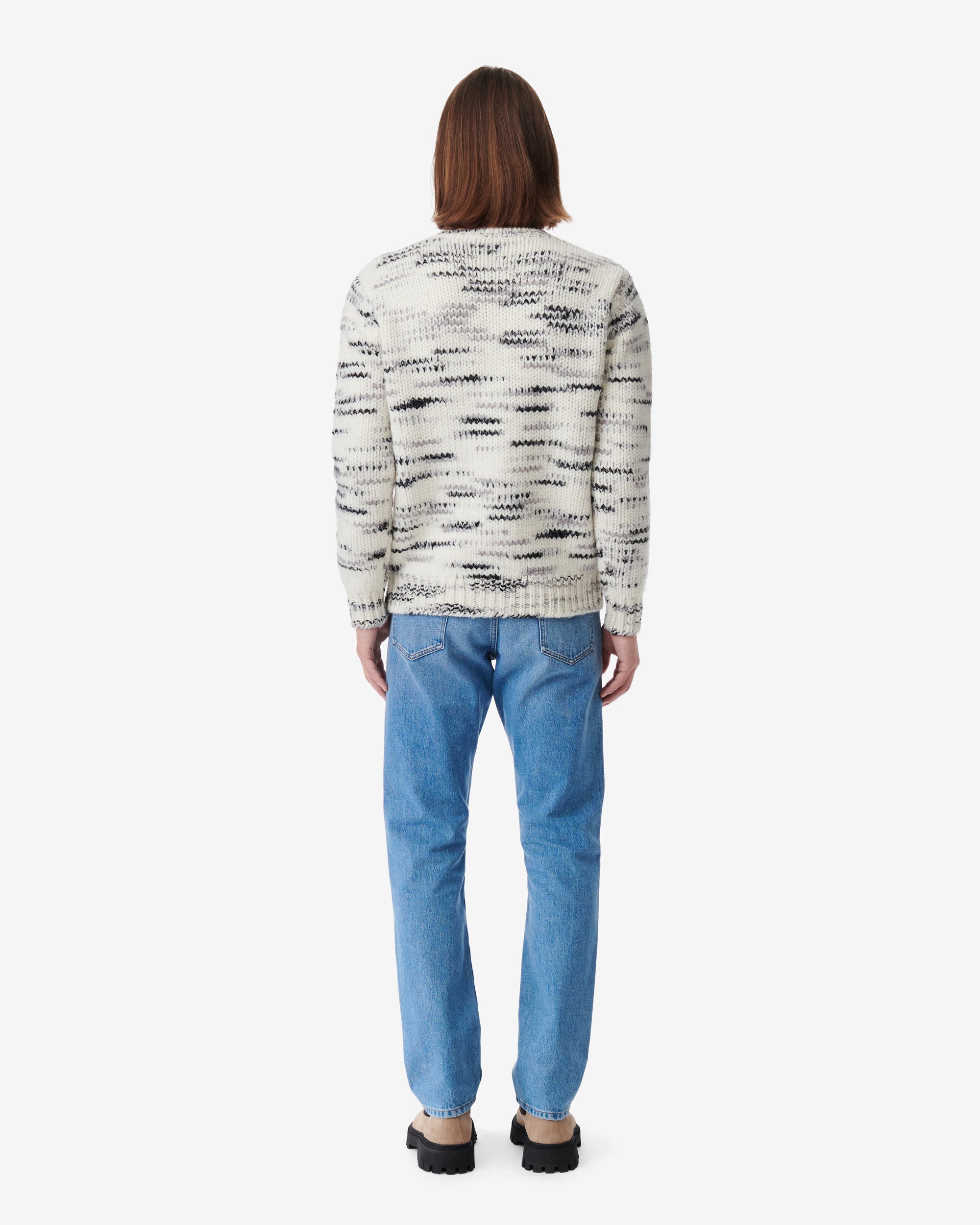 Bapo wool jumper - Ecru & Black