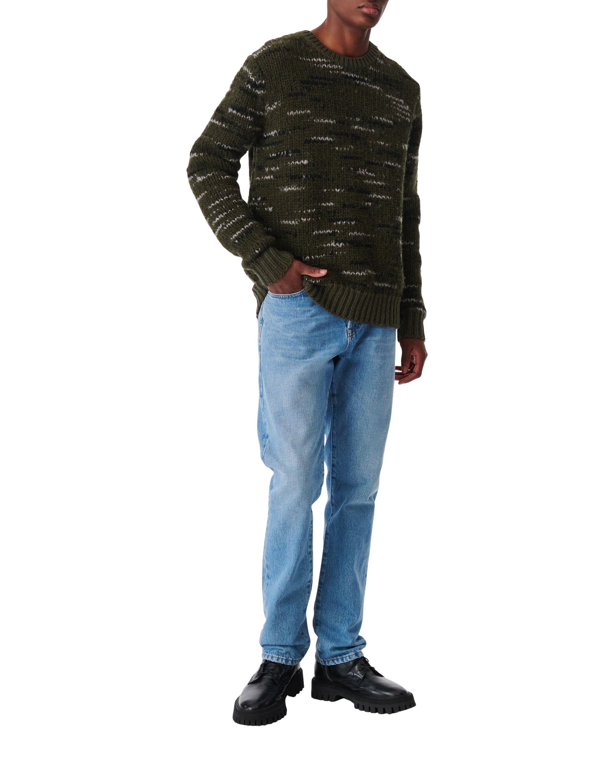 Bapo wool jumper - Khaki & Black