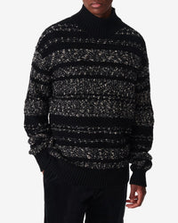 Inoko wool jumper - Black & Dark Grey