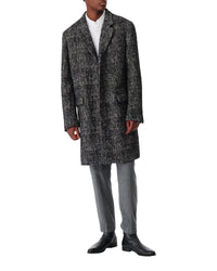 Calvon alpaca coat - Black & White