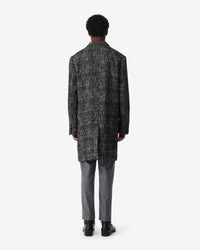 Calvon alpaca coat - Black & White