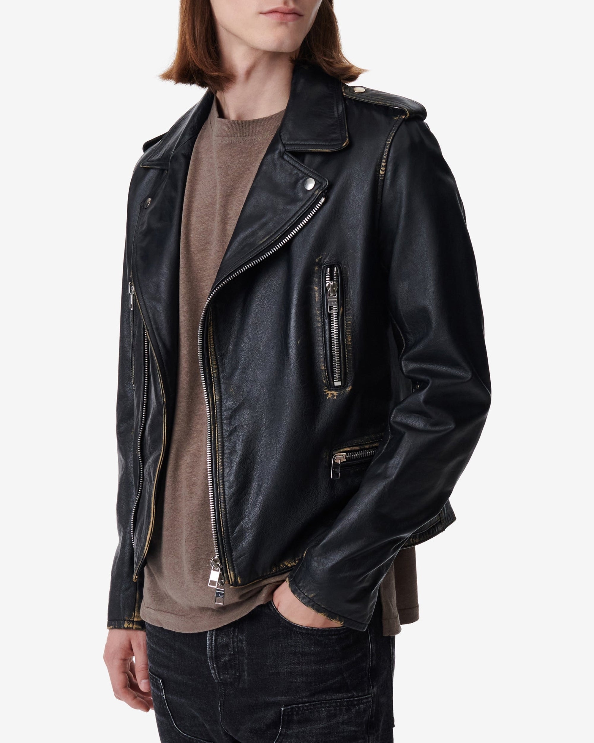 Cruise leather perfecto - Black & Beige
