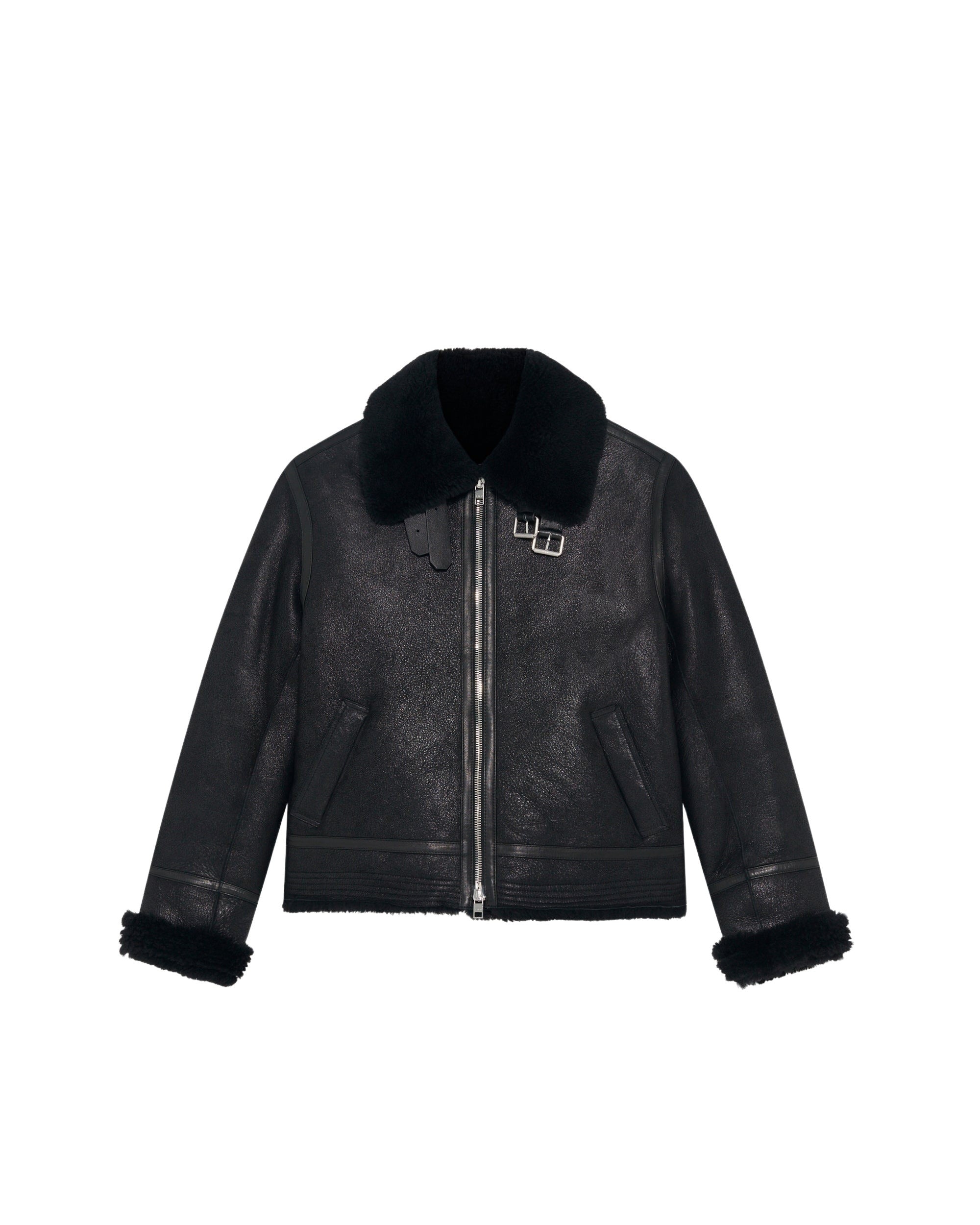 Deleo leather jacket - Black