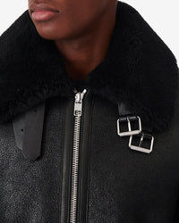 Deleo leather jacket - Black