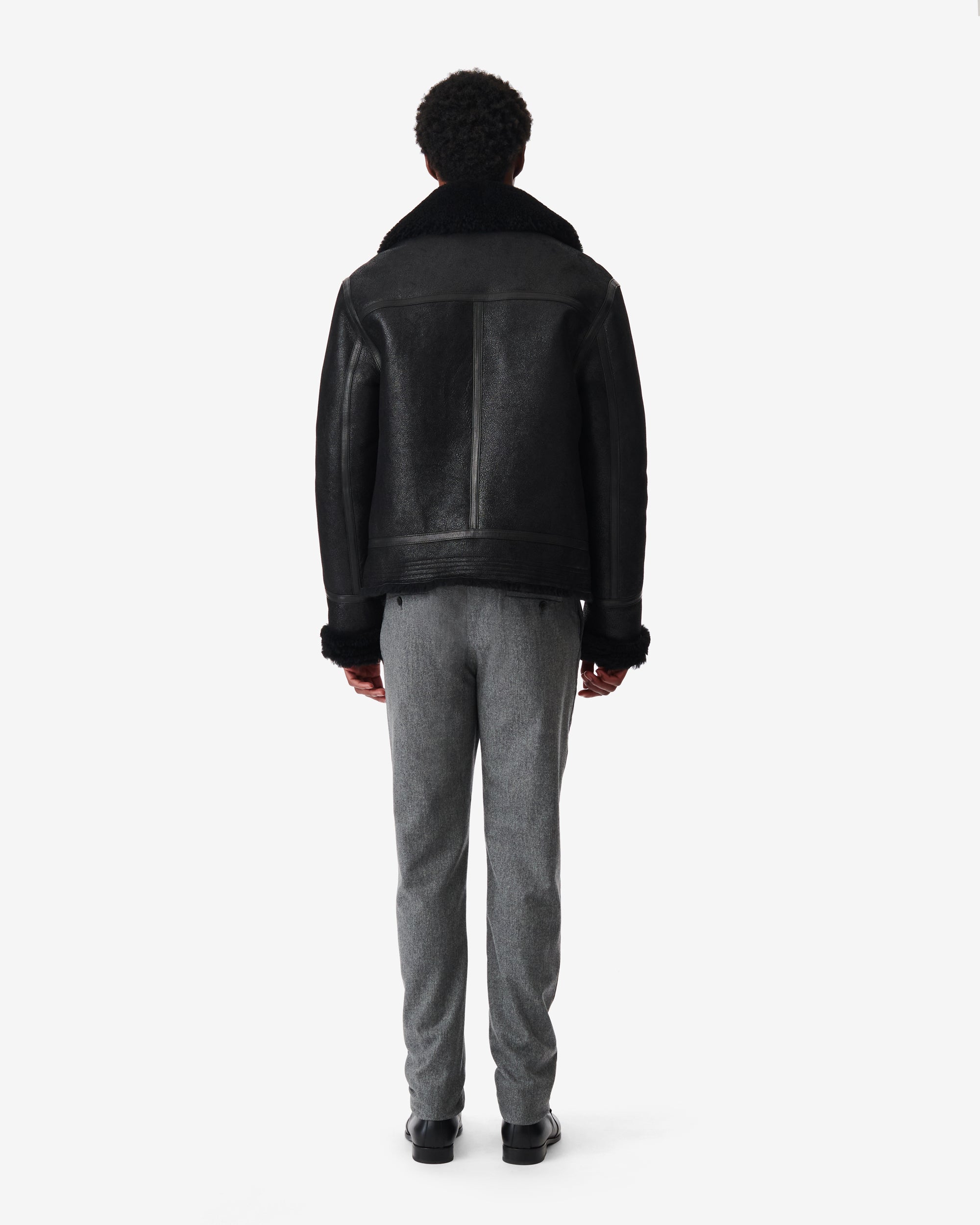 Deleo leather jacket - Black