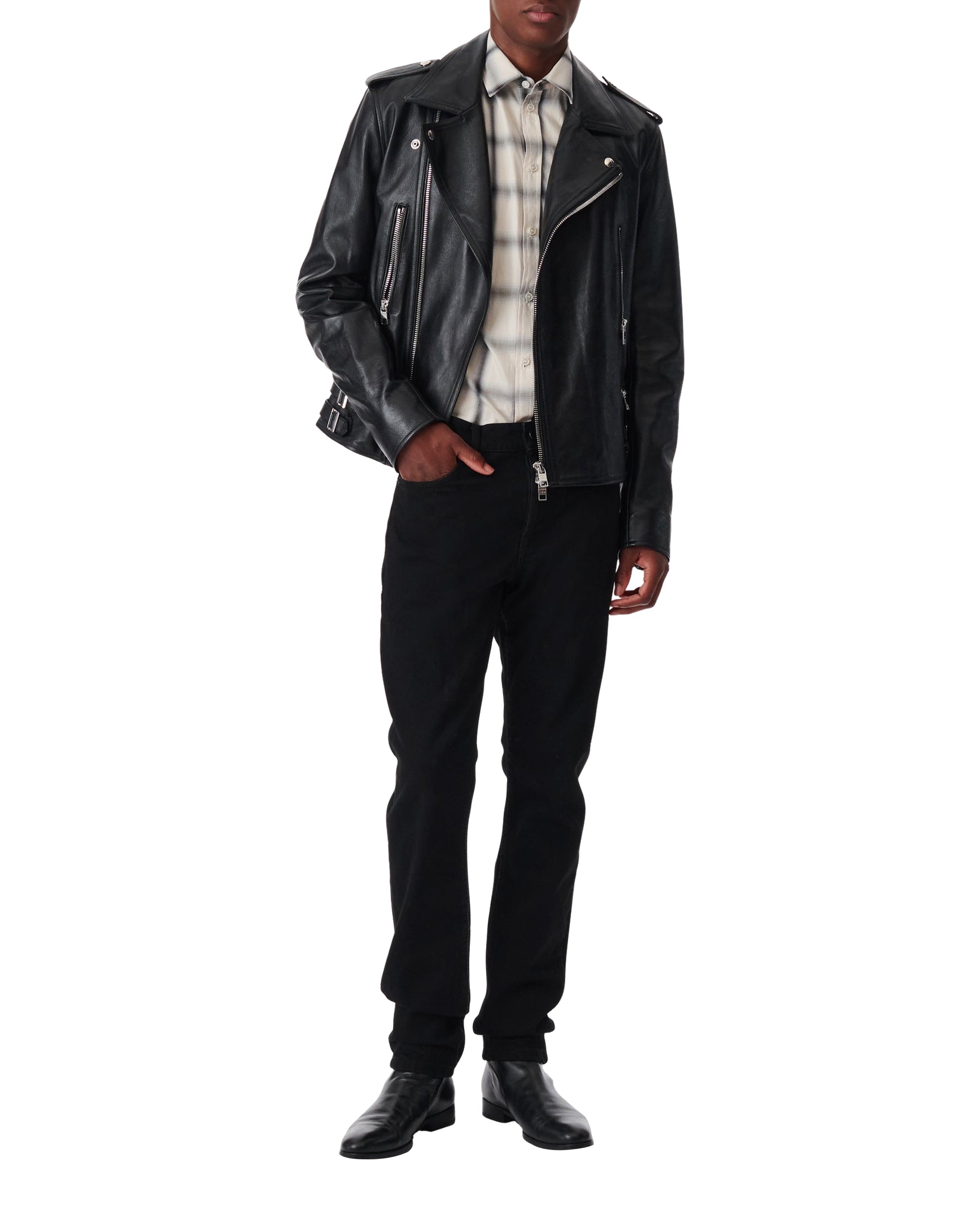 Erik leather jacket - Black