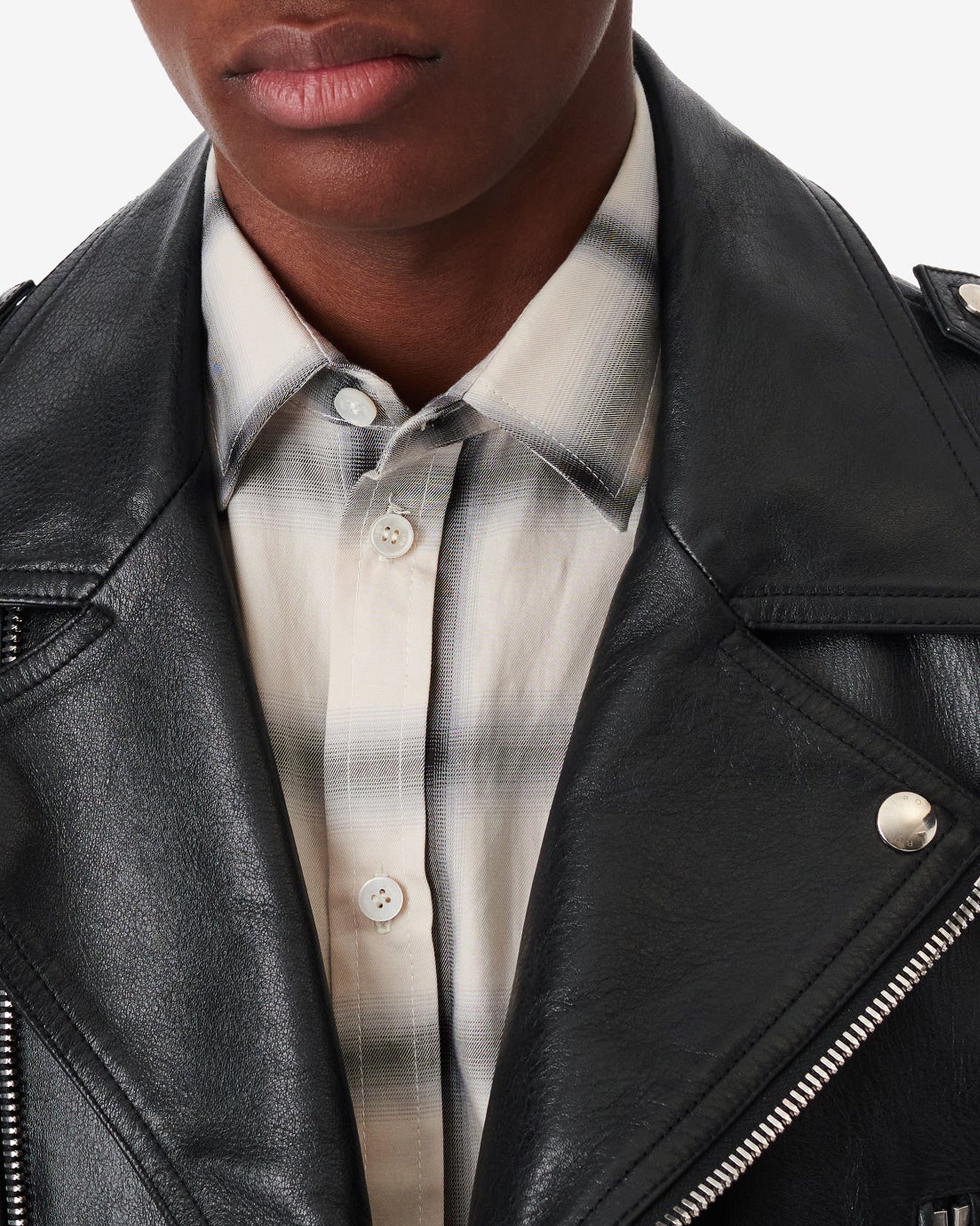 Erik leather jacket - Black