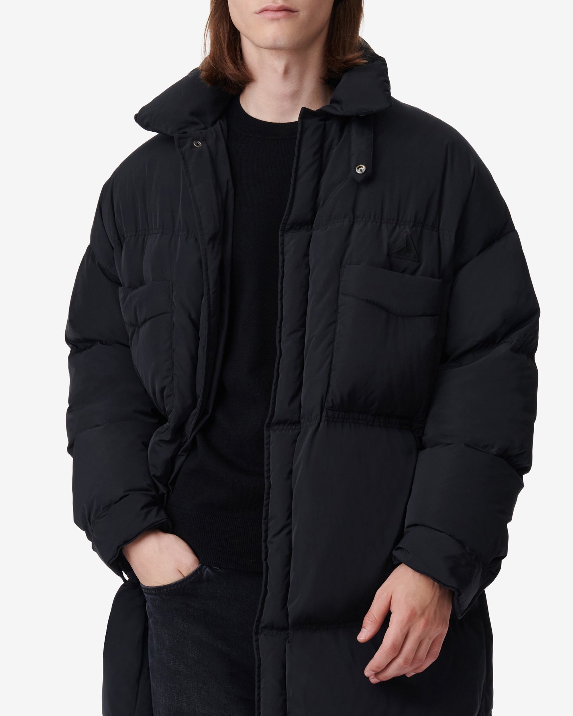Kanye classic collar down jacket - Black