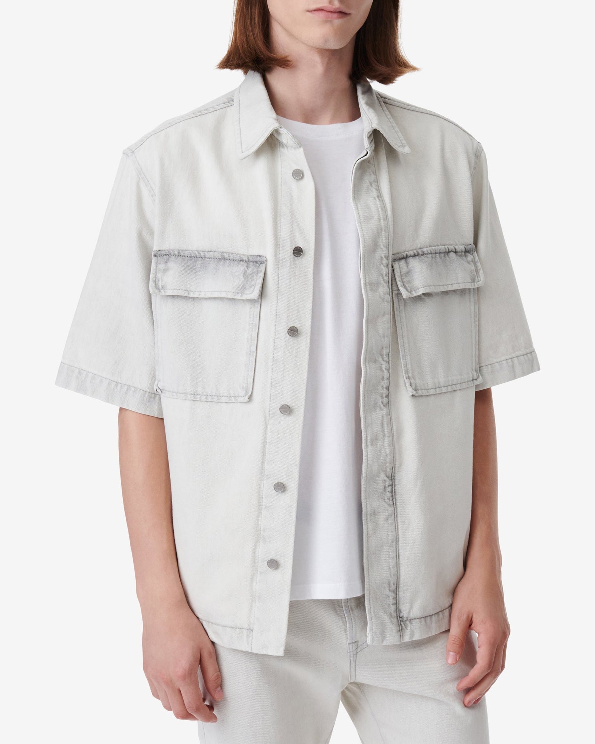 Ivera short-sleeved shirt - Bleached Grey